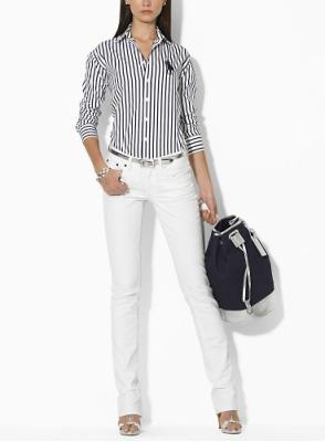 Cheap Ralph Lauren Women's long sleeve stripped dress shirts wholesale No. 809